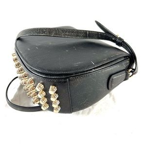 ALEXANDER WANG Black Leather Studded Lia Crossbody Bag